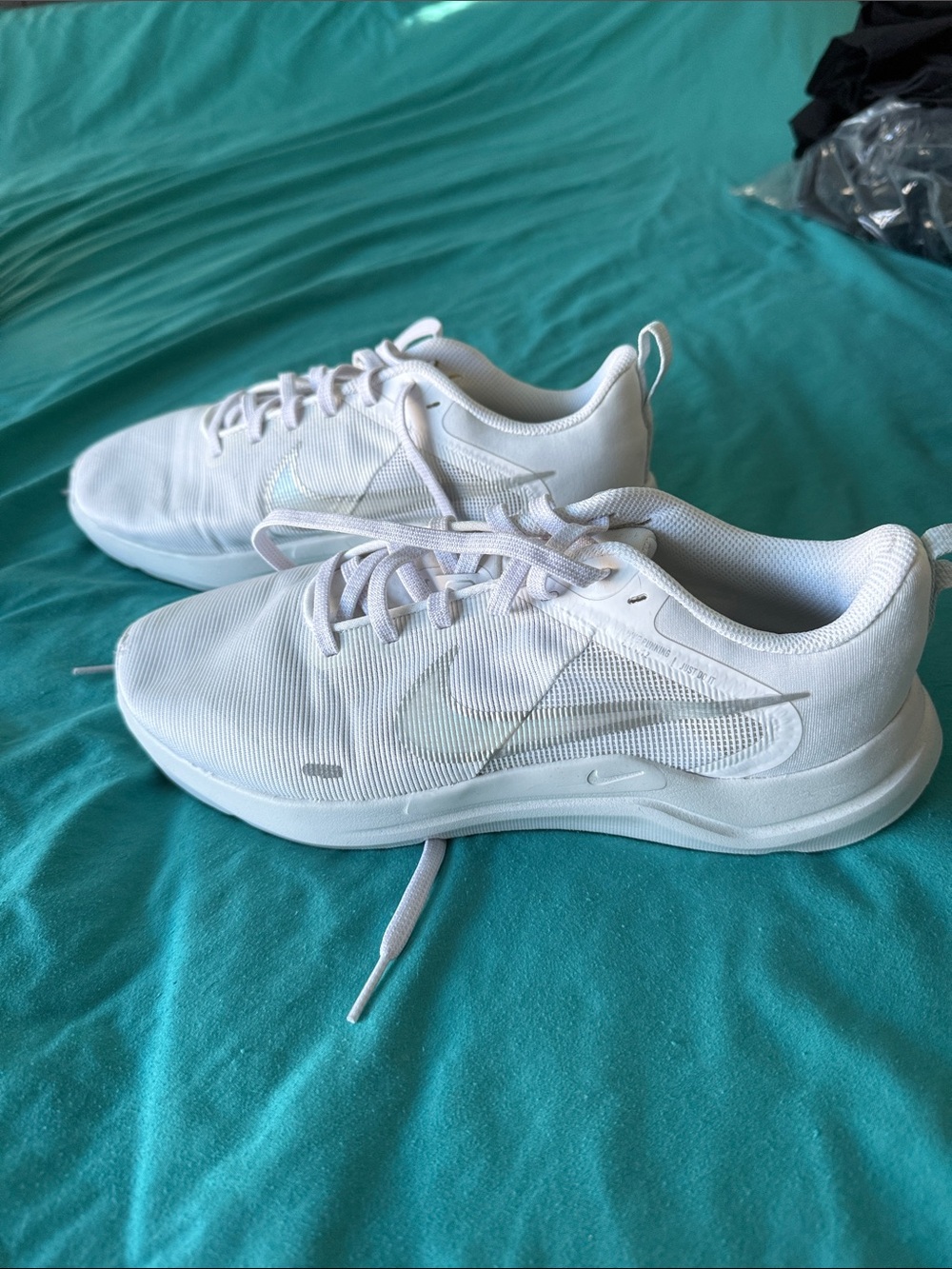 Nike White Low-Top Mesh Running Shoes